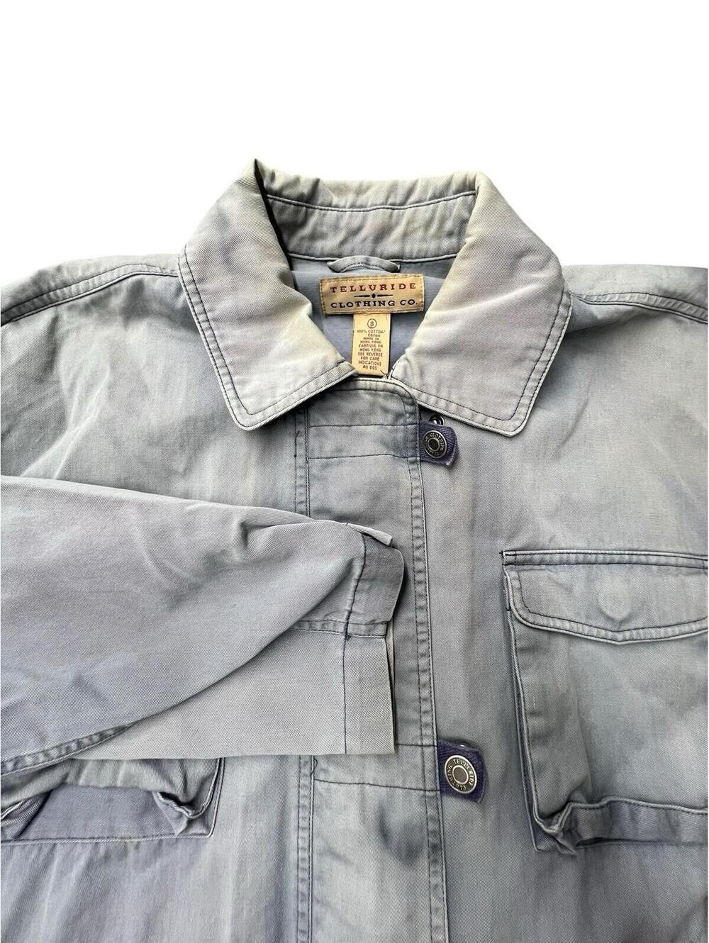 Vintage Telluride Clothing Co. Chore Jacket Light Blue Cotton Workwear Coat
